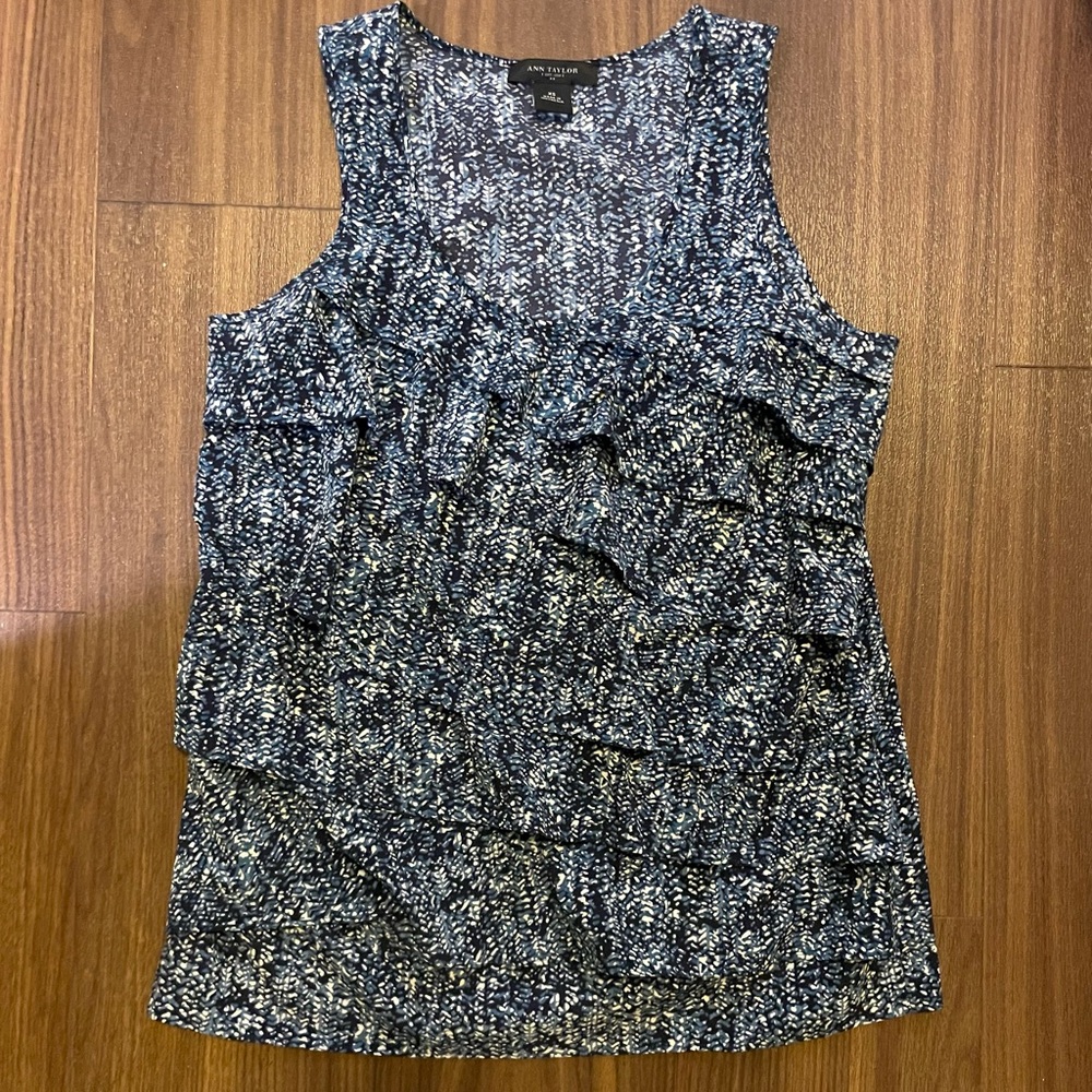 Ann Taylor ruffled tank top
